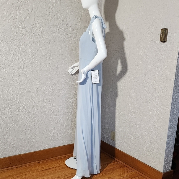 Dessy Collection Off The Shoulder Chiffon A Line Dress - Picture 2 of 8
